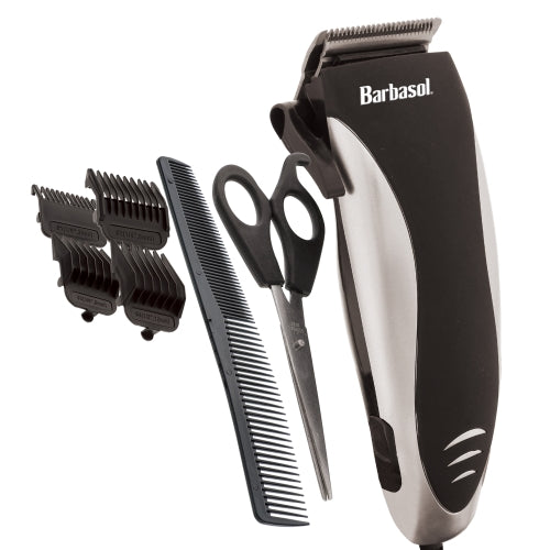 Professional Hair Clipper Kit with Stainless Steel Blades, 4 Guide Combs, Adjustable Taper and Travel Bag