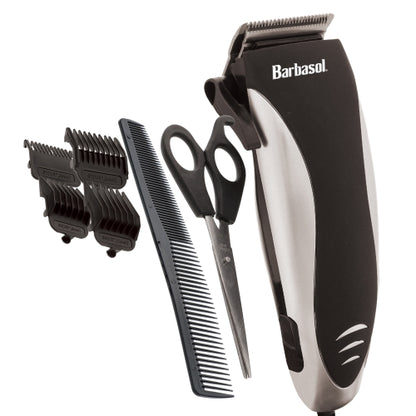 Professional Hair Clipper Kit with Stainless Steel Blades, 4 Guide Combs, Adjustable Taper and Travel Bag