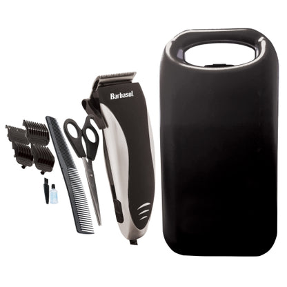Professional Hair Clipper Kit with Stainless Steel Blades, 4 Guide Combs, Adjustable Taper and Travel Bag