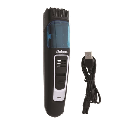 Rechargeable Vacuum Beard Trimmer: Stainless Steel Blades, 11 Adjustable Settings, 90-min Run Time