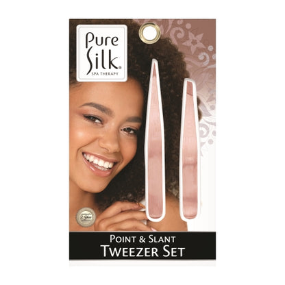 Precision Point & Slant Tweezer Set: Perfectly Shaped Brows Made Easy
