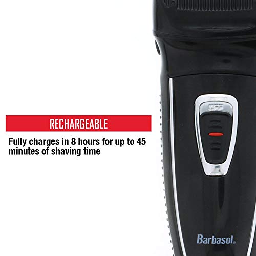 Rechargeable Electric Foil Shaver with Stainless Steel Blades and Pop Up Trimmer