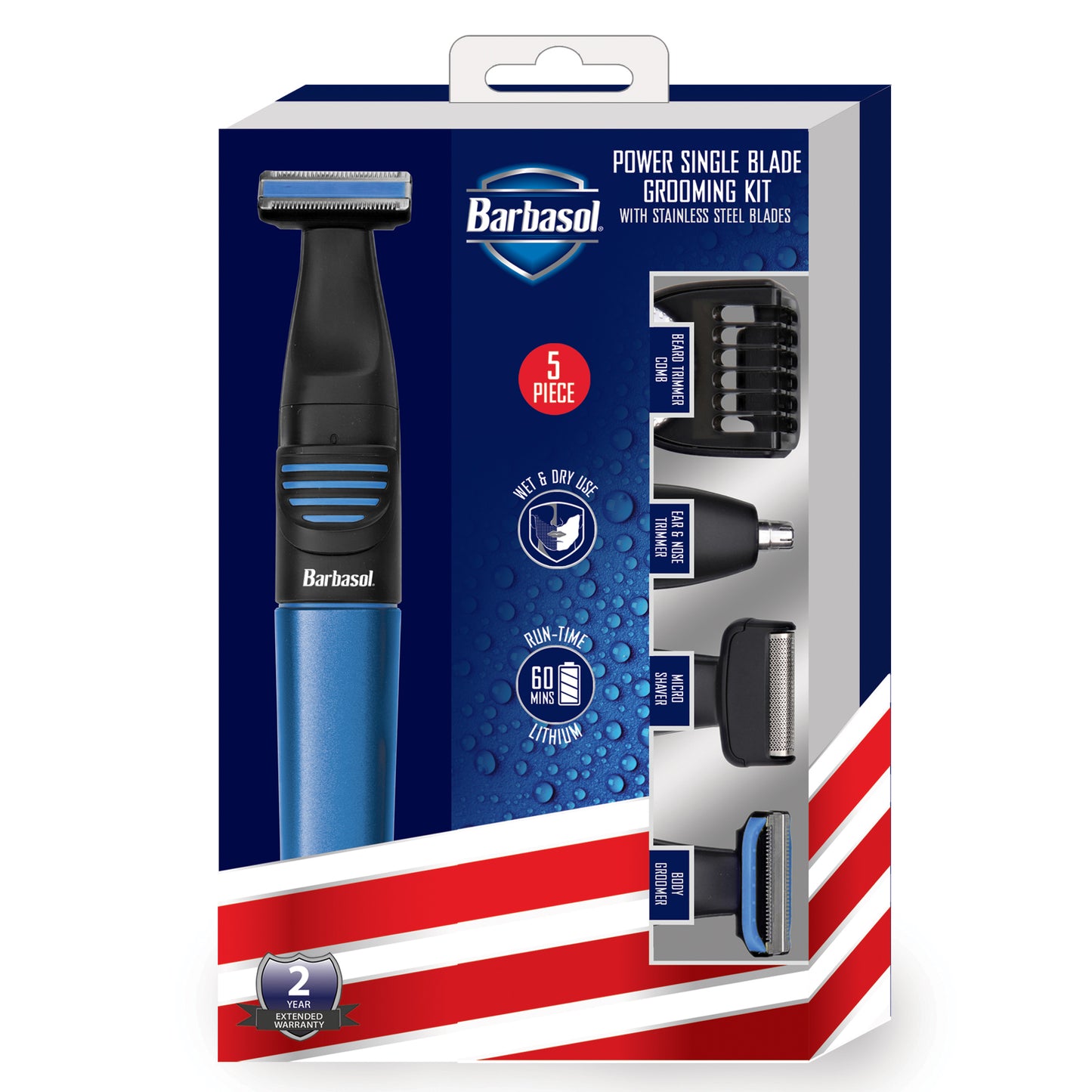 All-in-One Wet & Dry 5-in-1 Single Blade Grooming Kit - Electric Trimmer