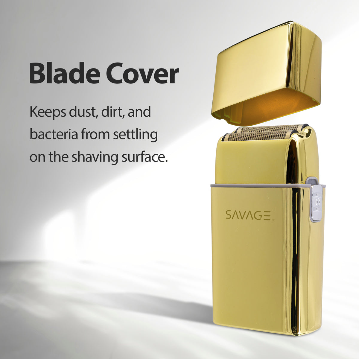 Savage Foil Shaver for Men, Professional Reciprocating Dual Blade Double Gold Foil Shaver, Hypoallergenic