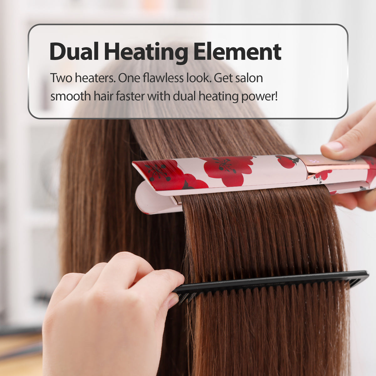 Savage Hair Straightener Flat Iron, Professional 1“ inch Straightening Flat Iron for Women, Kyoto Design