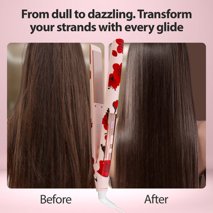 Savage Hair Straightener Flat Iron, Professional 1“ inch Straightening Flat Iron for Women, Kyoto Design