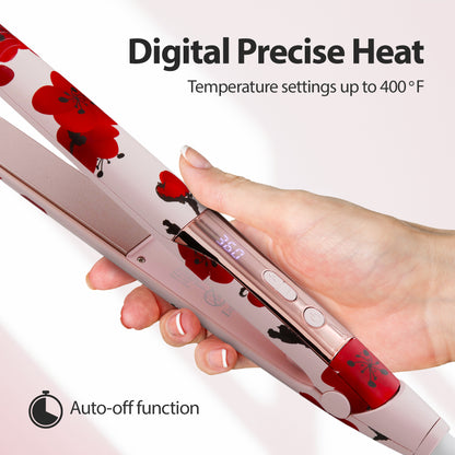 Savage Hair Straightener Flat Iron, Professional 1“ inch Straightening Flat Iron for Women, Kyoto Design