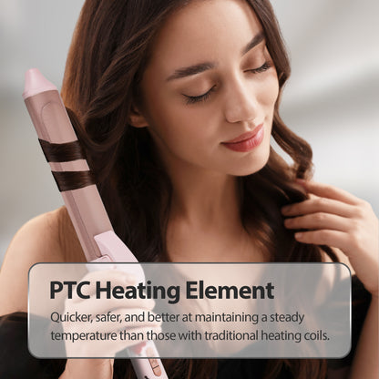 Savage Hair Curler, Professional Curling Wand for Women, Kyoto Design, 1” inch Ceramic Plated Barrel, PTC Heating Element
