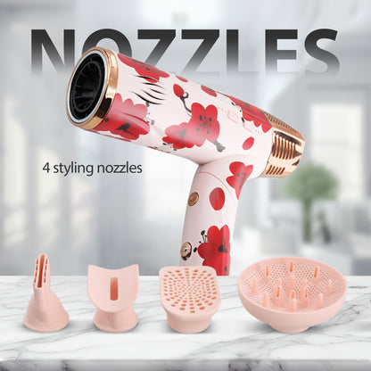 Savage Hair Dryer, Professional Blow Dryer for Women, Kyoto Design, 110,000 RPM Brushless Motor, Cool Shot