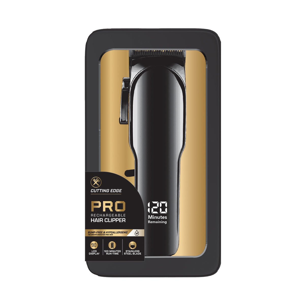 Cutting Edge Pro Hair Clipper, Rechargeable Cordless Hair Trimmer for Men with LCD Display