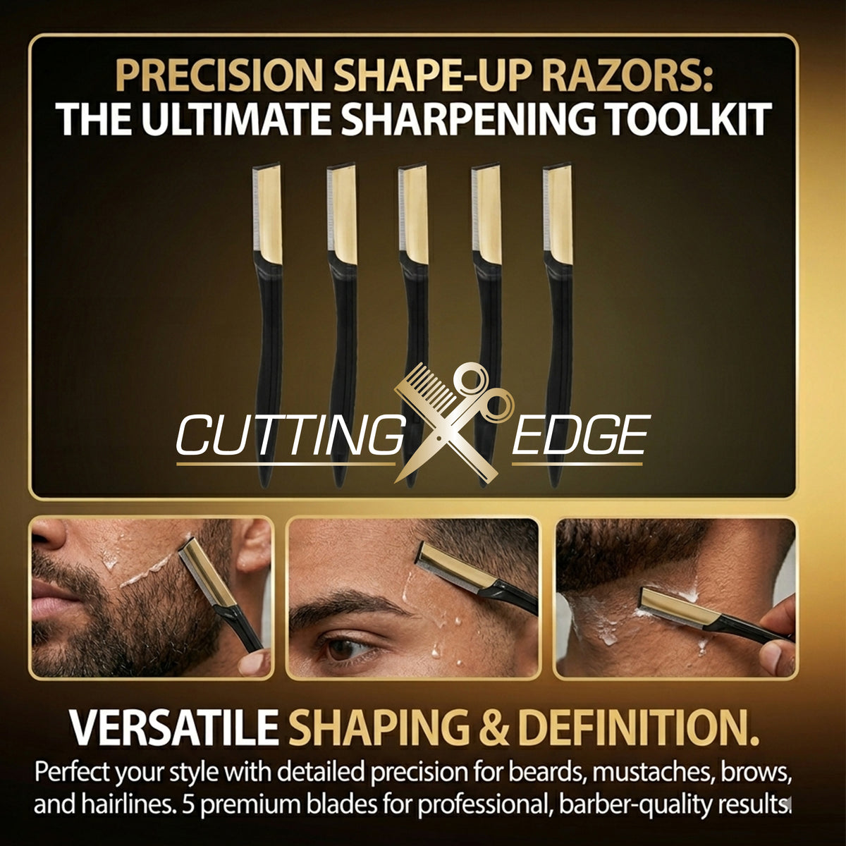 Cutting Edge Men's Grooming Kit Gift Set with T Blade Trimmer, Ear and Nose Hair Trimmer