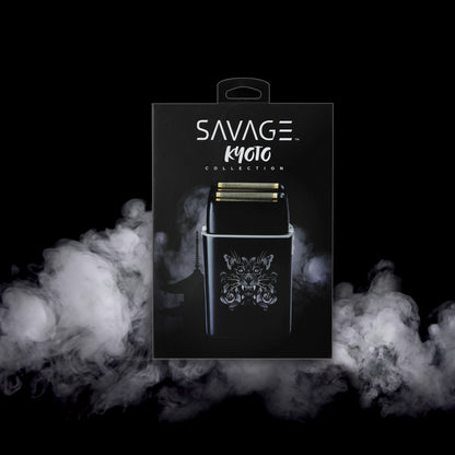 Savage Foil Shaver for Men, Professional Reciprocating Dual Blade Double Gold Foil Shaver, Hypoallergenic