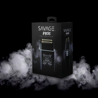 Savage Foil Shaver for Men, Professional Reciprocating Dual Blade Double Gold Foil Shaver, Hypoallergenic