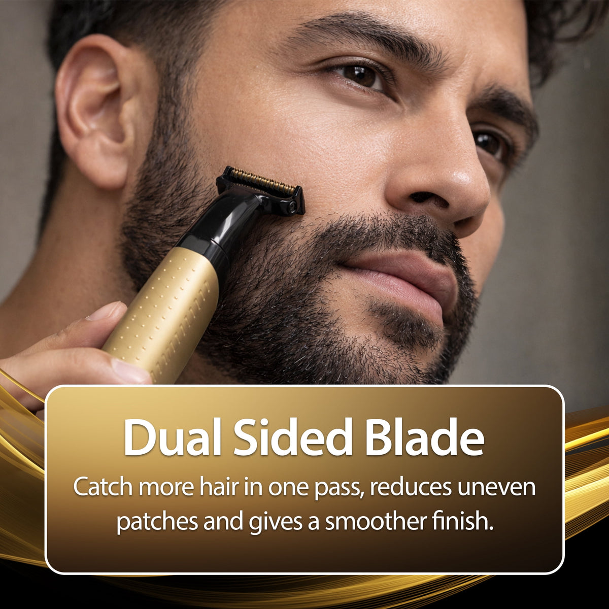 Cutting Edge Single Blade Face & Body Shaver for Men w/ 5 Guide Combs, Wet/Dry Battery-Powered