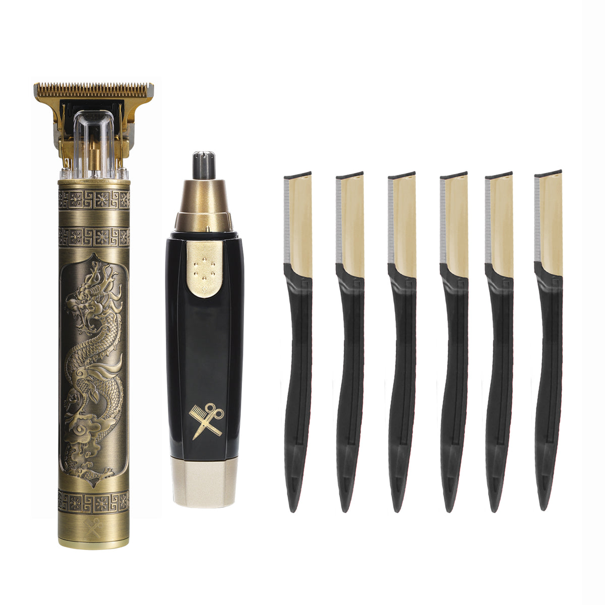 Cutting Edge Men's Grooming Kit Gift Set with T Blade Trimmer, Ear and Nose Hair Trimmer