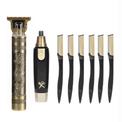 Cutting Edge Men's Grooming Kit Gift Set with T Blade Trimmer, Ear and Nose Hair Trimmer