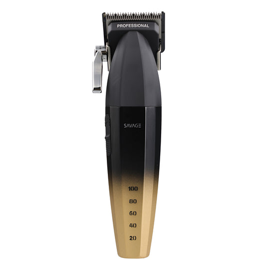 Savage - Professional Foil Shaver Reciprocating Dual Blade Double Foil Shaver, Hypoallergenic, 90 Minute Runtime - Gold