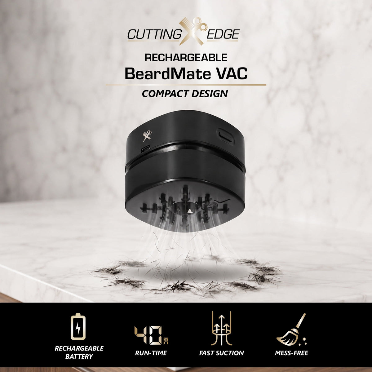 Cutting Edge BeardMate VAC Rechargeable Beard Trimmer Vacuum