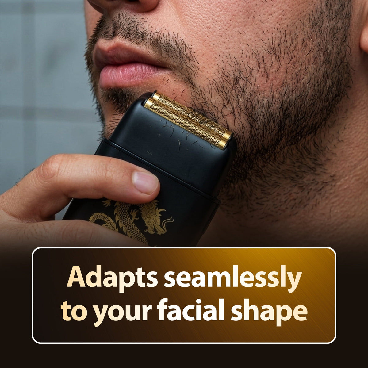Cutting Edge Foil Shaver for Men, Dual Blade Electric Razor, Hypoallergenic Gold Foil