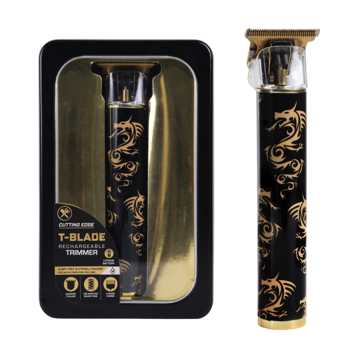 Cutting Edge T-Blade Trimmer, Rechargeable Hair and Beard Trimmer for Men with Stainless Steel Blades