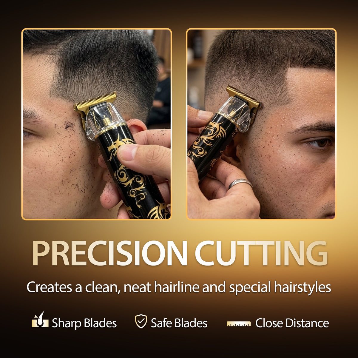 Cutting Edge T-Blade Trimmer, Rechargeable Hair and Beard Trimmer for Men with Stainless Steel Blades