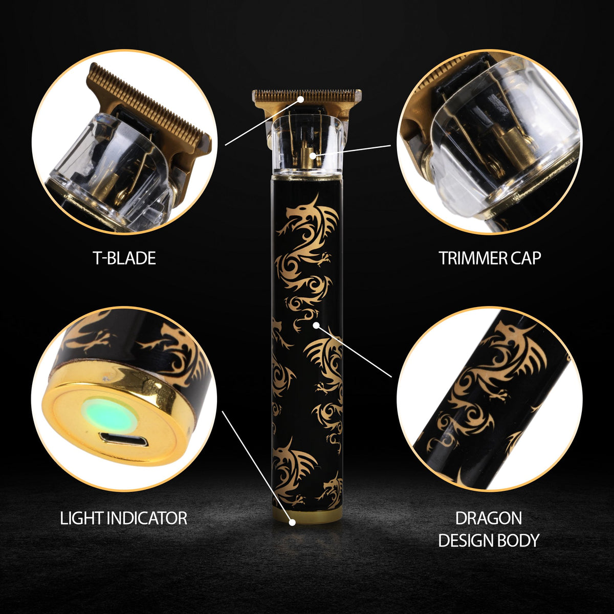 Cutting Edge T-Blade Trimmer, Rechargeable Hair and Beard Trimmer for Men with Stainless Steel Blades