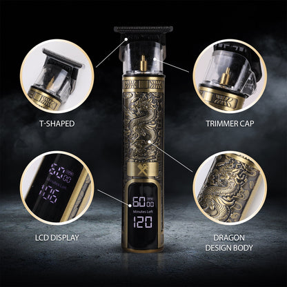 Cutting Edge Kyoto T-Blade Rechargeable Beard Trimmer for Men, Hair & Detail Grooming, LCD Display