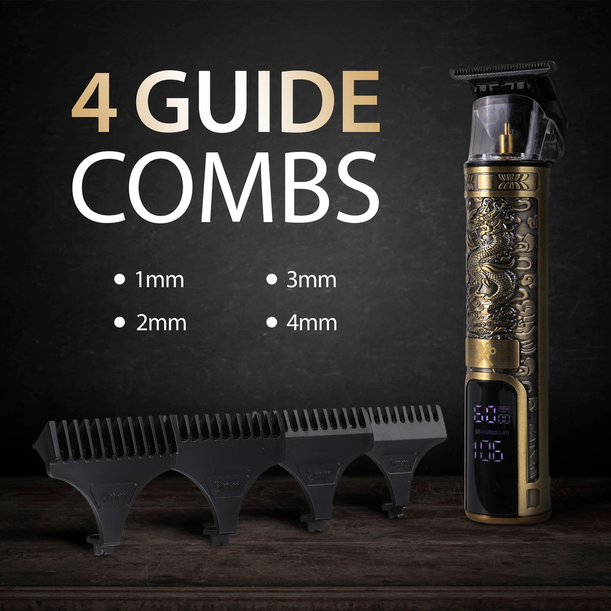Cutting Edge Kyoto T-Blade Rechargeable Beard Trimmer for Men, Hair & Detail Grooming, LCD Display