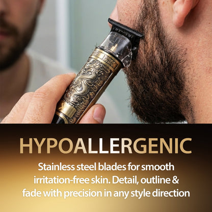 Cutting Edge Kyoto T-Blade Rechargeable Beard Trimmer for Men, Hair & Detail Grooming, LCD Display