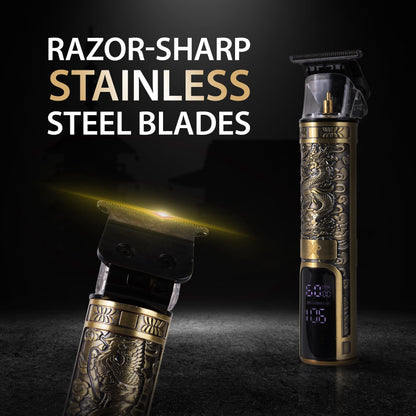 Cutting Edge Kyoto T-Blade Rechargeable Beard Trimmer for Men, Hair & Detail Grooming, LCD Display