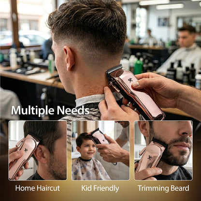 Cutting Edge Pro Hair Clipper, Rechargeable Cordless Hair Trimmer for Men with LCD Display