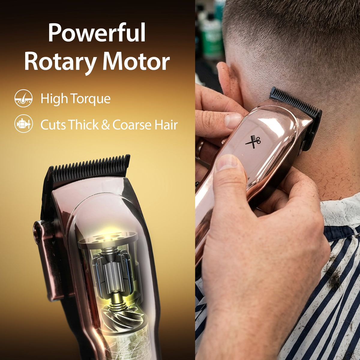 Cutting Edge Pro Hair Clipper, Rechargeable Cordless Hair Trimmer for Men with LCD Display