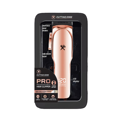 Cutting Edge Pro Hair Clipper, Rechargeable Cordless Hair Trimmer for Men with LCD Display