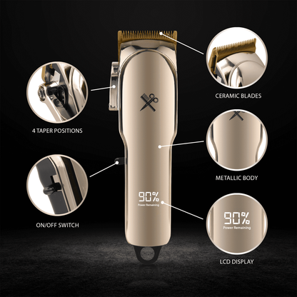 Cutting Edge Cordless Hair Clipper and Touch-Up Trimmer, 11-Piece Men’s Grooming Bundle