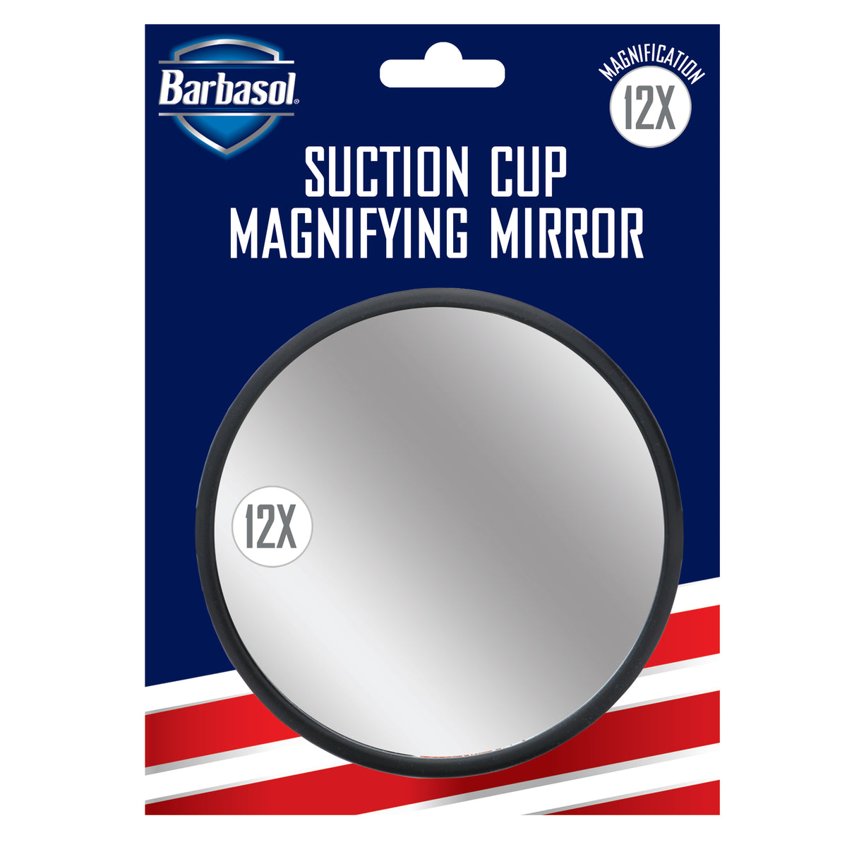 Barbasol Men’s Grooming Kit with 12x Suction Cup Magnifying Mirror, Rechargeable Nose Hair Trimmer & 2-Piece Non-Slip Tweezer Set