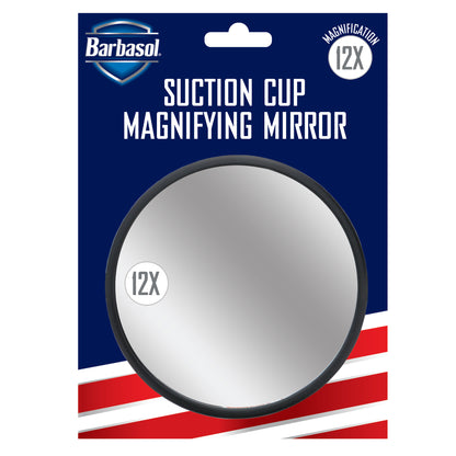 Barbasol Men’s Grooming Kit with 12x Suction Cup Magnifying Mirror, Rechargeable Nose Hair Trimmer & 2-Piece Non-Slip Tweezer Set