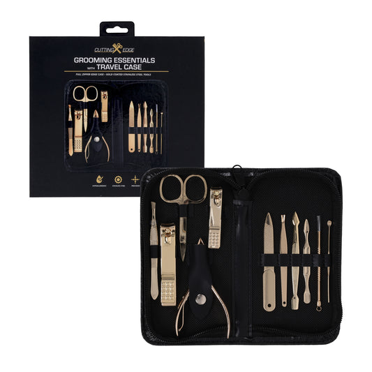 Cutting Edge Manicure Set for Men, 12-in-1 Nail Clipper Grooming Kit