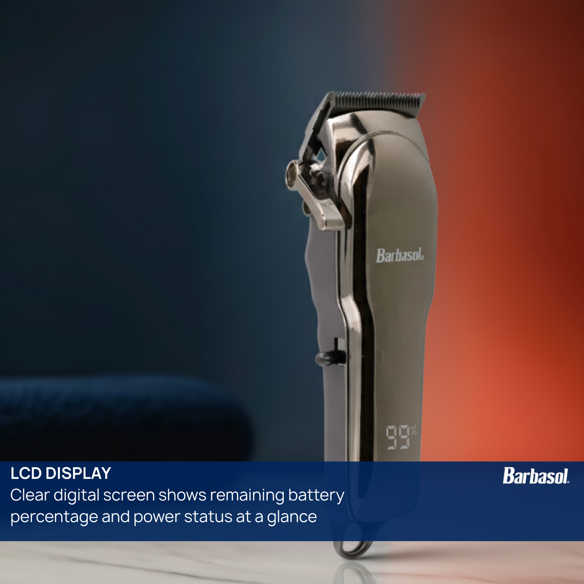 Rechargeable Professional & Home Haircut Clippers, LCD Display