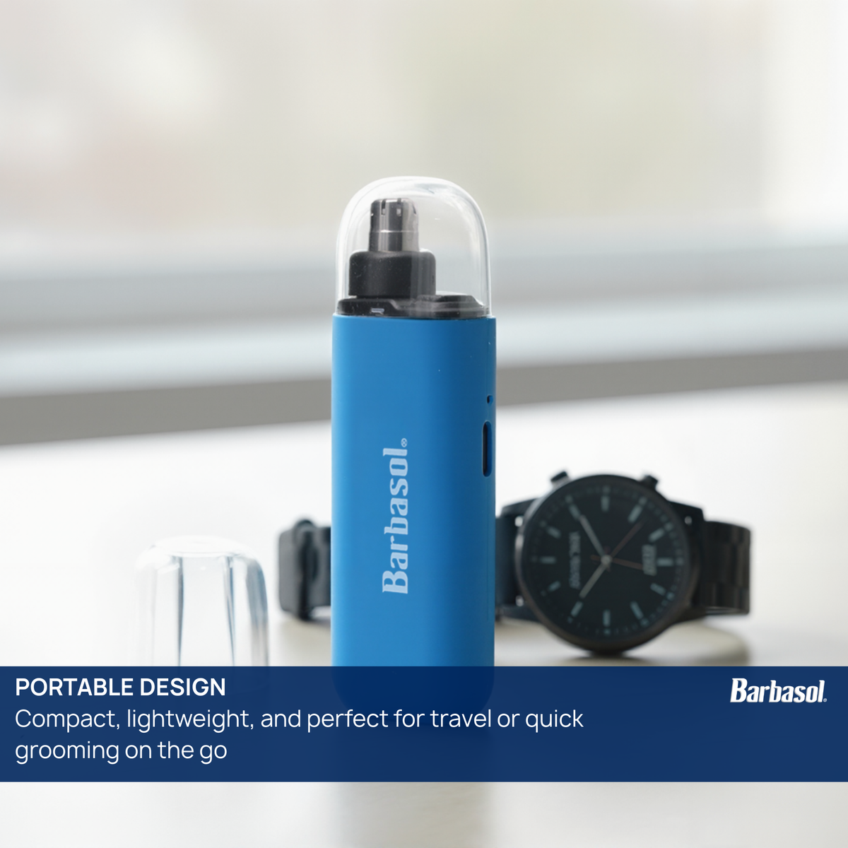 Mini Nose & Ear Trimmer - Rechargeable, Portable, Multipurpose Grooming Tool with Non-Slip Grip