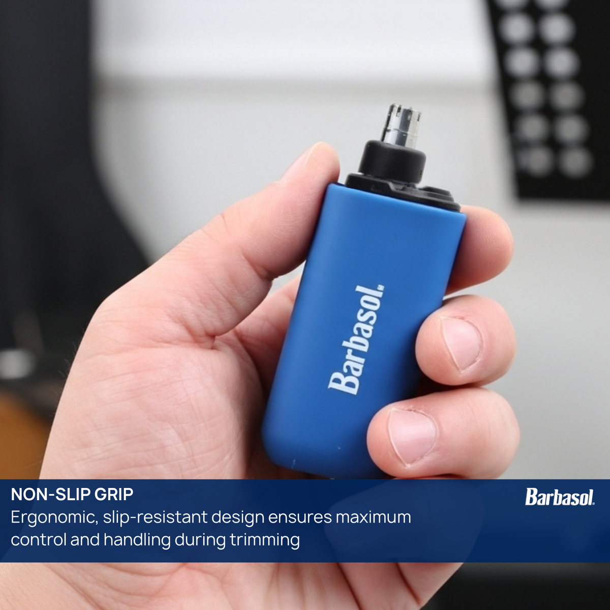 Mini Nose & Ear Trimmer - Rechargeable, Portable, Multipurpose Grooming Tool with Non-Slip Grip