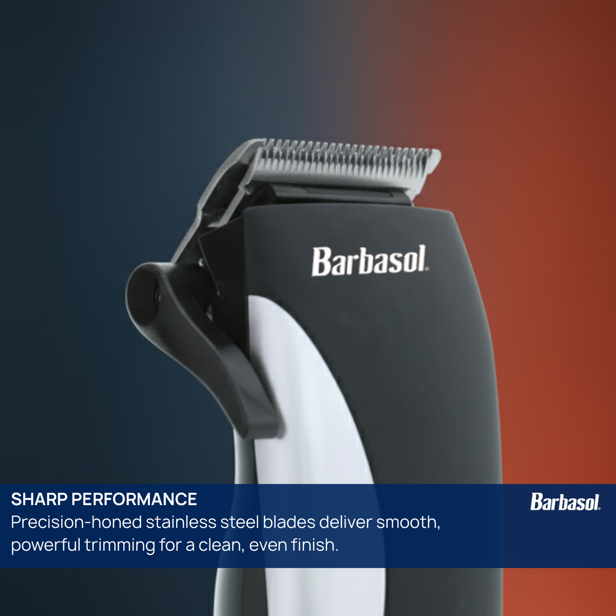 Barbasol 10-Piece Pro Hair Clipper Kit, Corded Haircut & Beard Trimmer with Stainless Steel Blades, Adjustable Taper, Guide Combs & Travel Case