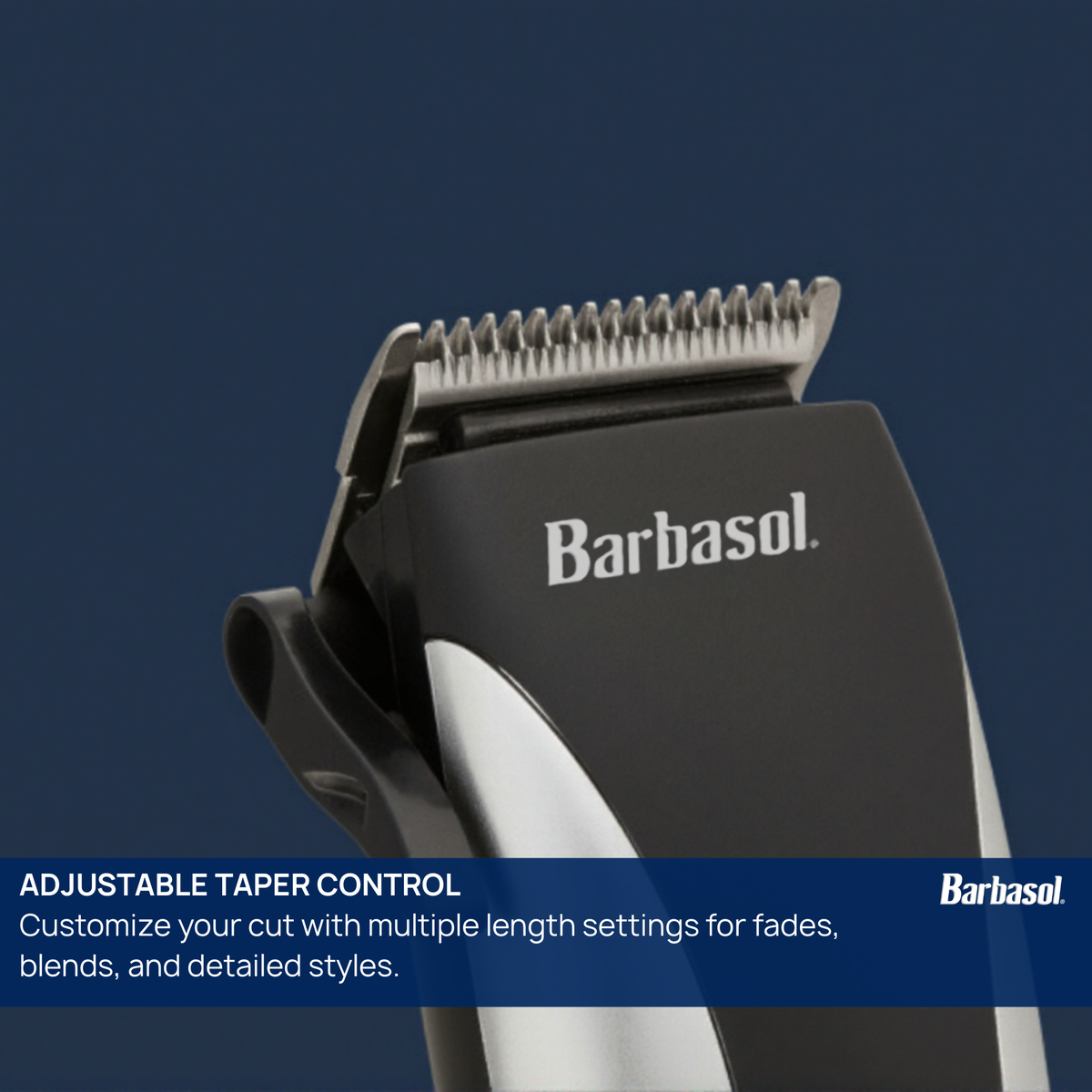 Barbasol 10-Piece Pro Hair Clipper Kit, Corded Haircut & Beard Trimmer with Stainless Steel Blades, Adjustable Taper, Guide Combs & Travel Case