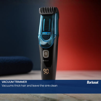 Vacuum Beard Trimmer for Men, Self-Vacuuming Hair, Beard, Sideburns & Mustache