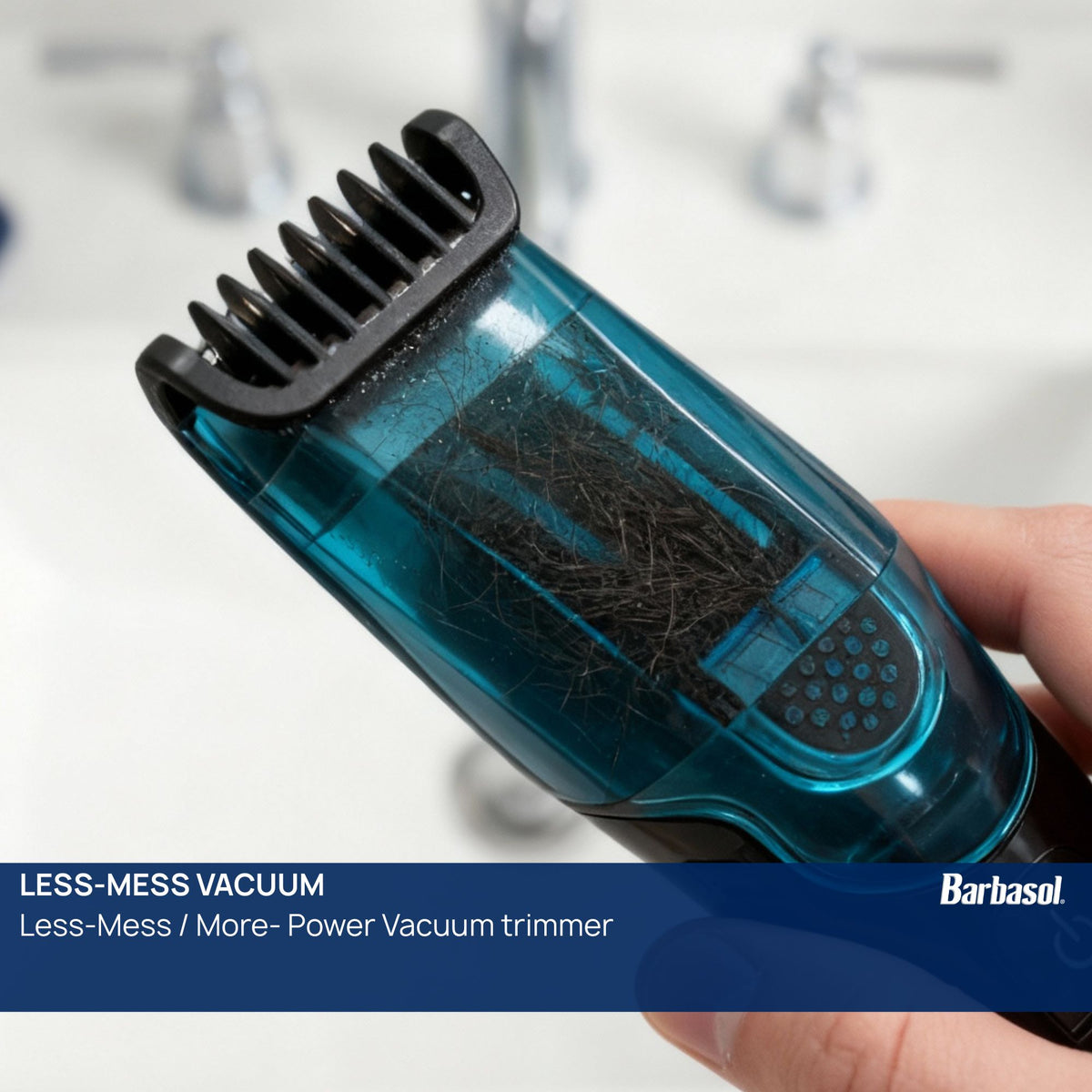 Vacuum Beard Trimmer for Men, Self-Vacuuming Hair, Beard, Sideburns & Mustache