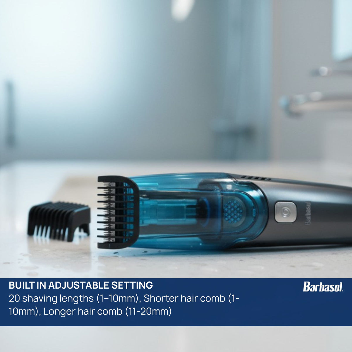 Vacuum Beard Trimmer for Men, Self-Vacuuming Hair, Beard, Sideburns & Mustache