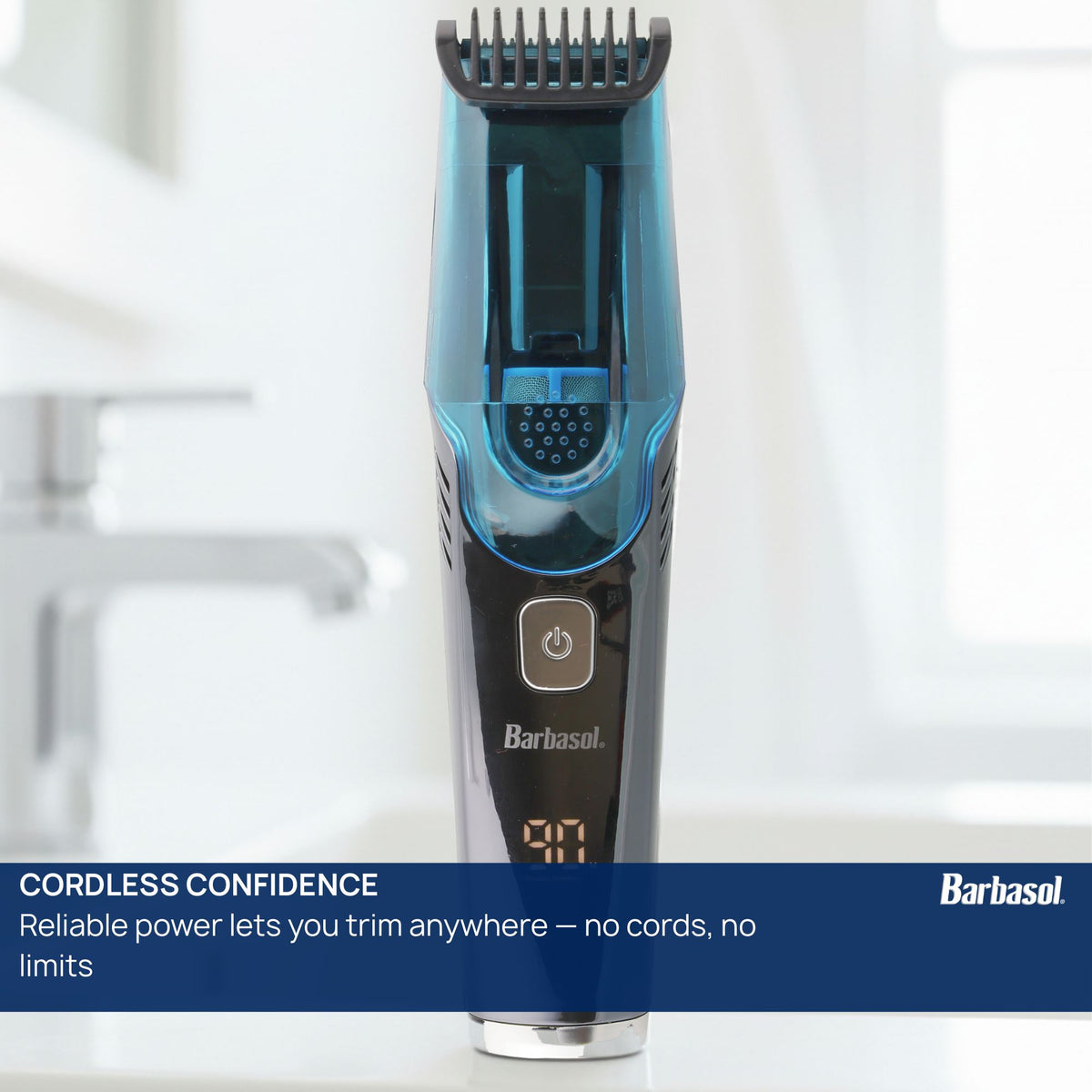 Vacuum Beard Trimmer for Men, Self-Vacuuming Hair, Beard, Sideburns & Mustache