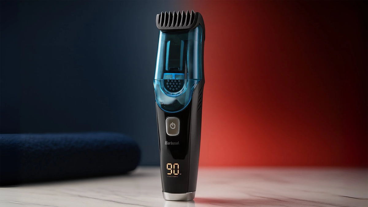 Vacuum Beard Trimmer for Men, Self-Vacuuming Hair, Beard, Sideburns & Mustache