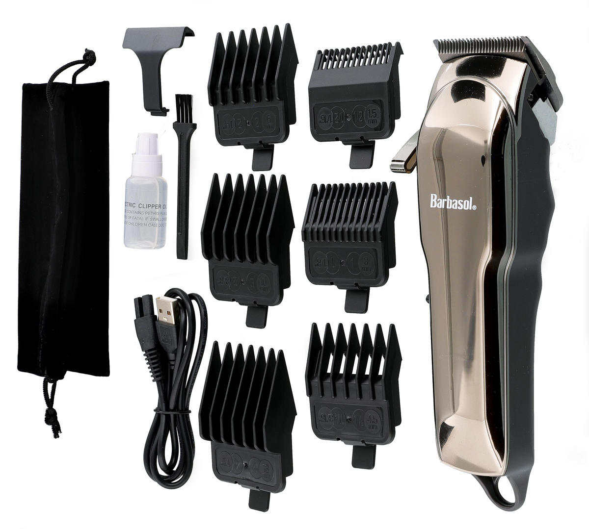 Rechargeable Professional & Home Haircut Clippers, LCD Display