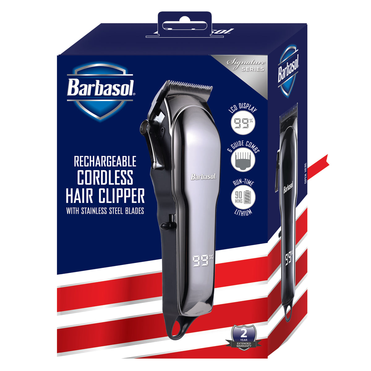 Rechargeable Professional & Home Haircut Clippers, LCD Display