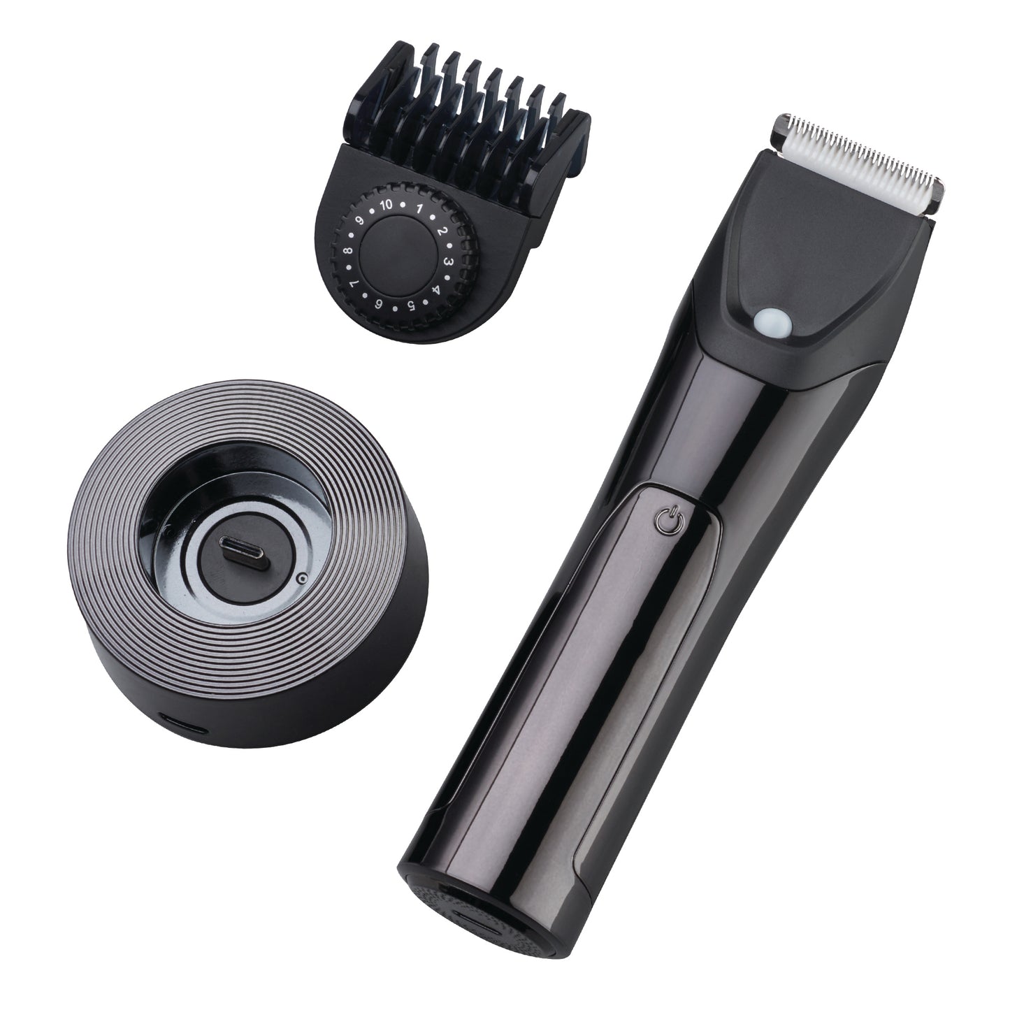 Rechargeable LCD Beard Trimmer with Ceramic Blade and LED Light